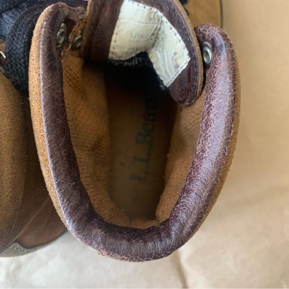 Vintage LL Bean Hiking Boots 5.5 womens D466 Suede Thinsulate - Picture 7 of 11